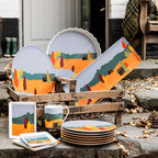 DESTINATION FORET Set of 6 plates 23 cm