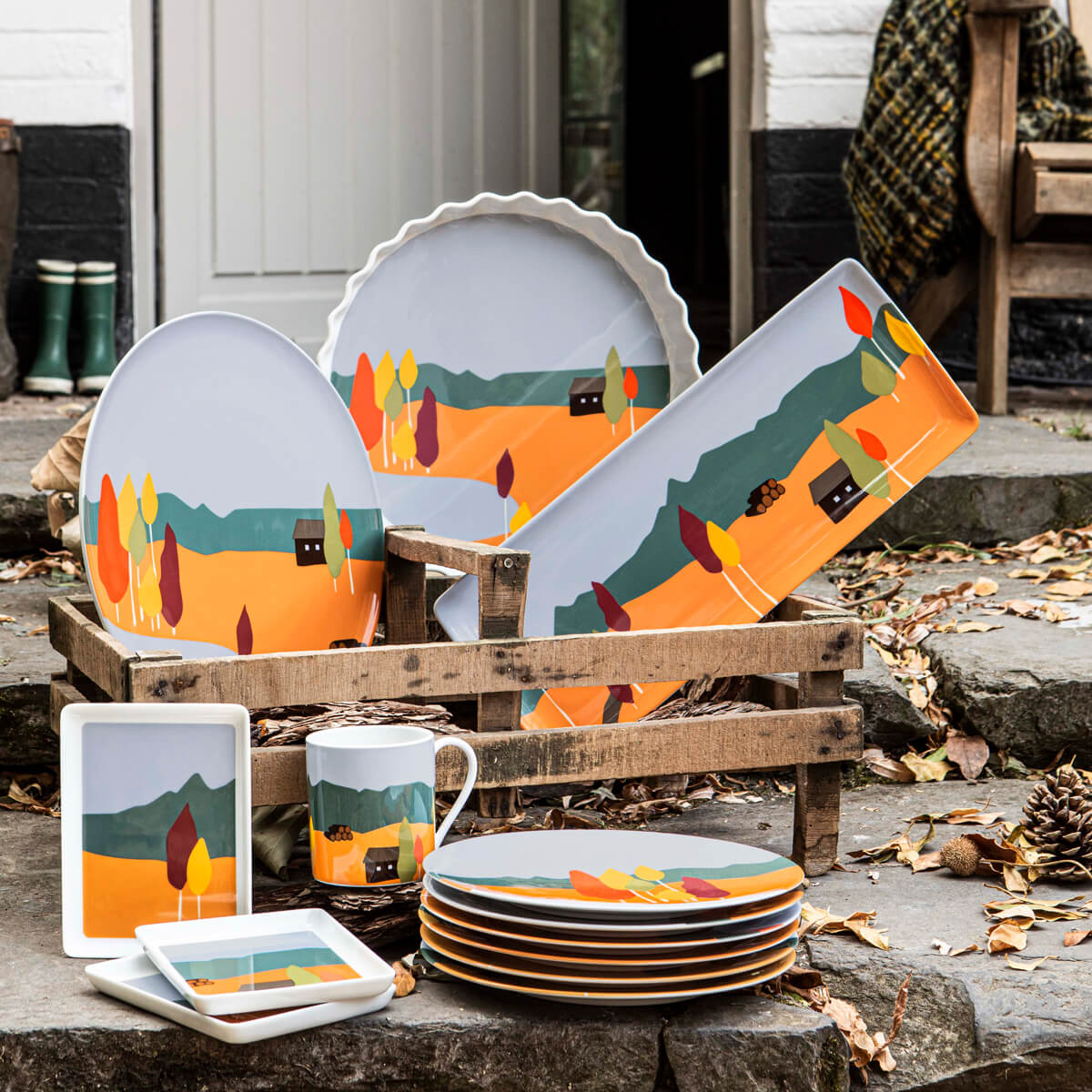 DESTINATION FORET Pie dish 32cm