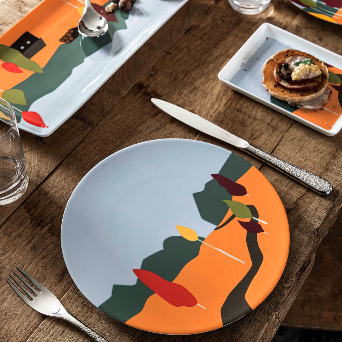 DESTINATION FORET Set of 6 plates 23 cm