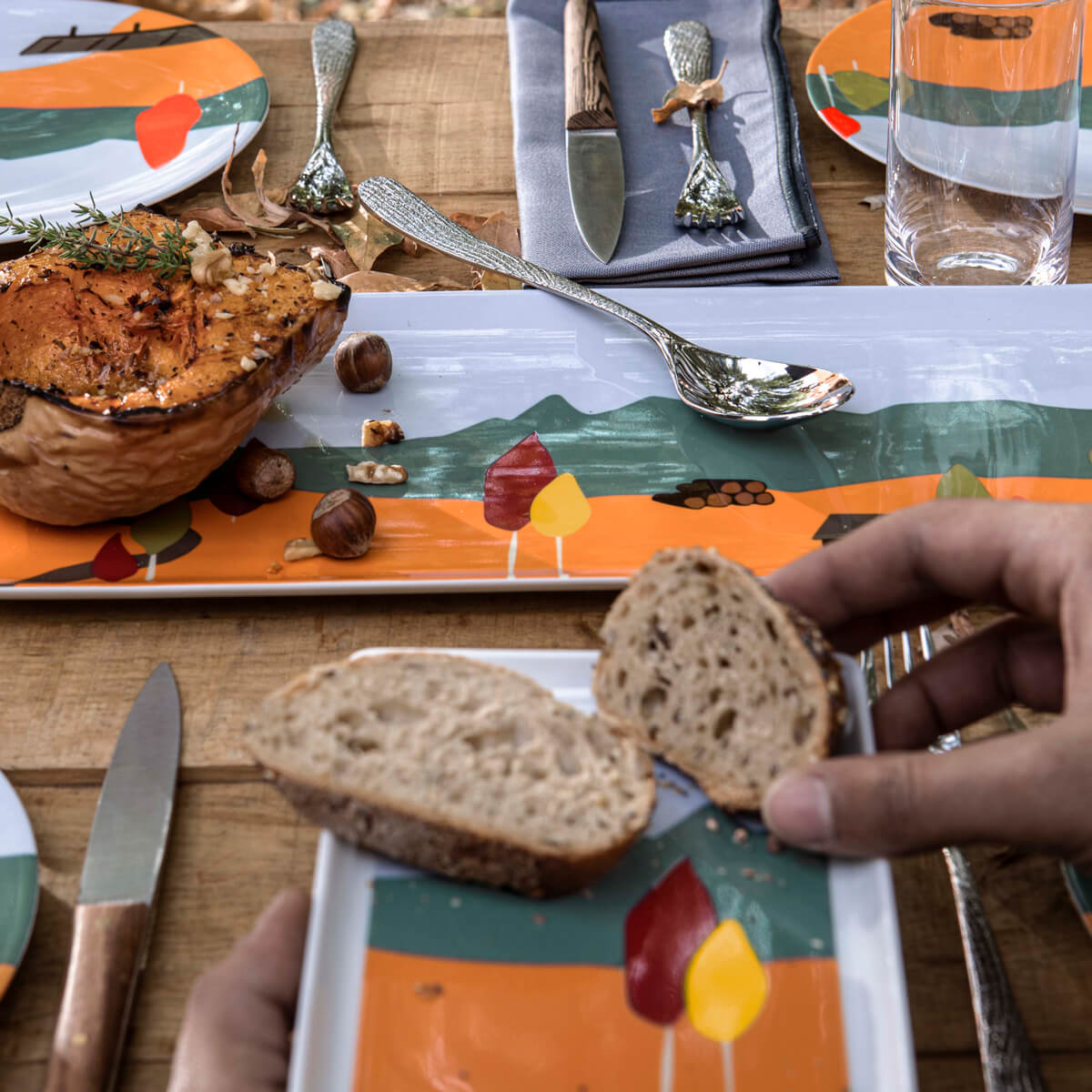 DESTINATION FORET Cake dish 40 x 16 cm