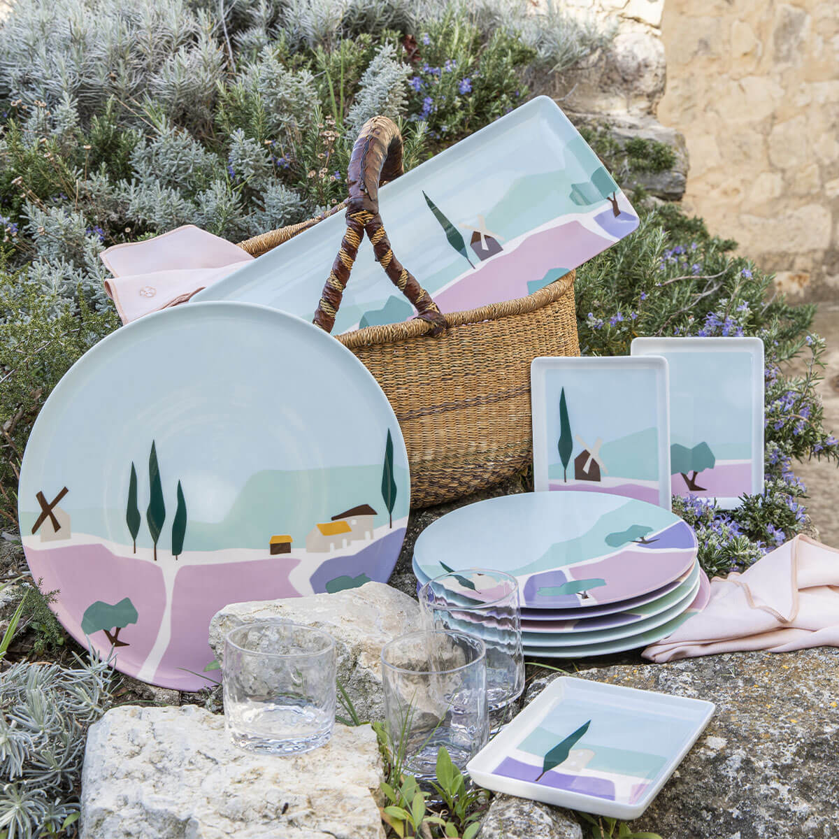 DESTINATION SUD Set of 3 mini dishes 16 x 12 cm