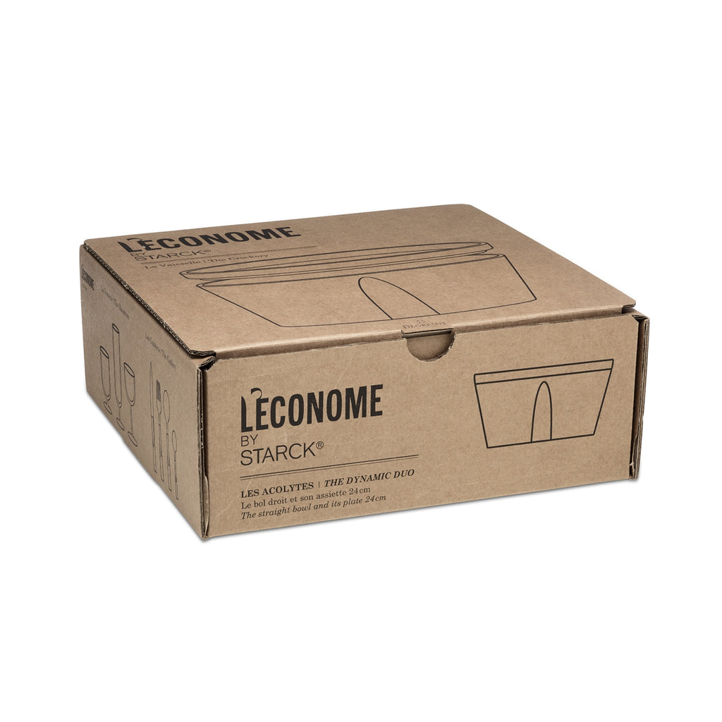 LA VAISSELLE DE L'ECONOME ARTICHAUT VERT Coffret bol droit et assiette 24 cm