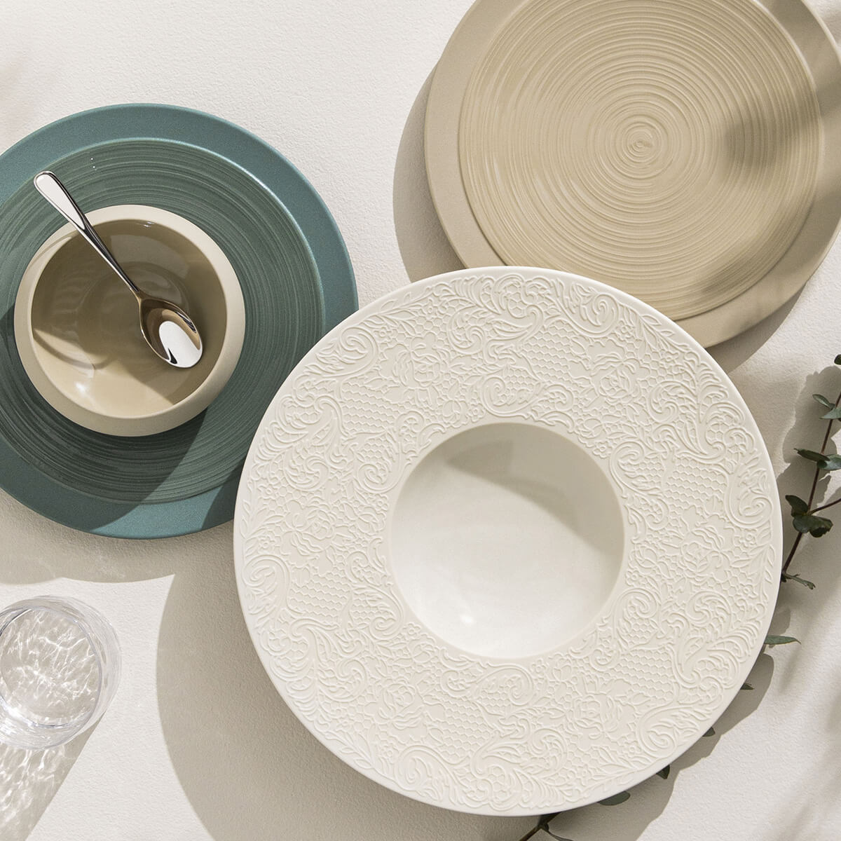 COLLECTION L COUTURE IVORY Dessert plate 24 cm