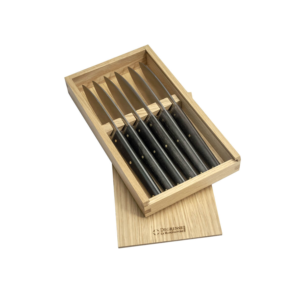 MIRAGE LES ESSENCES Coffret 6 couteaux à steak manche ébène
