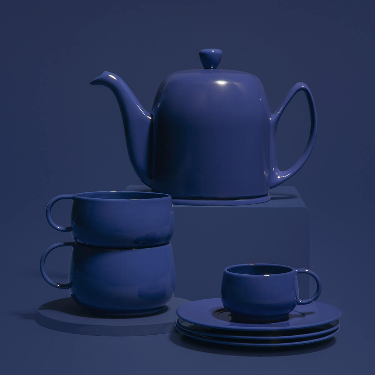 SALAM MONOCHROME Tea pot 4 cups blue bell