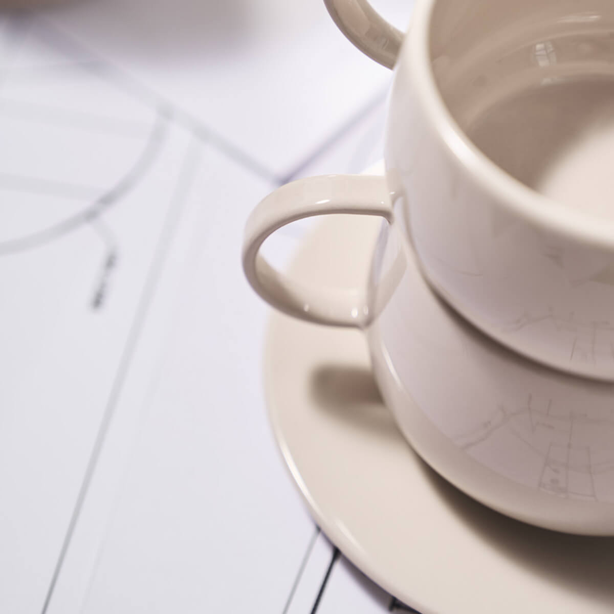 CAFETERIE EMPILEO NUDE PINK Saucer 15 cm