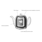 Teapot 6-Cup Black Cloche