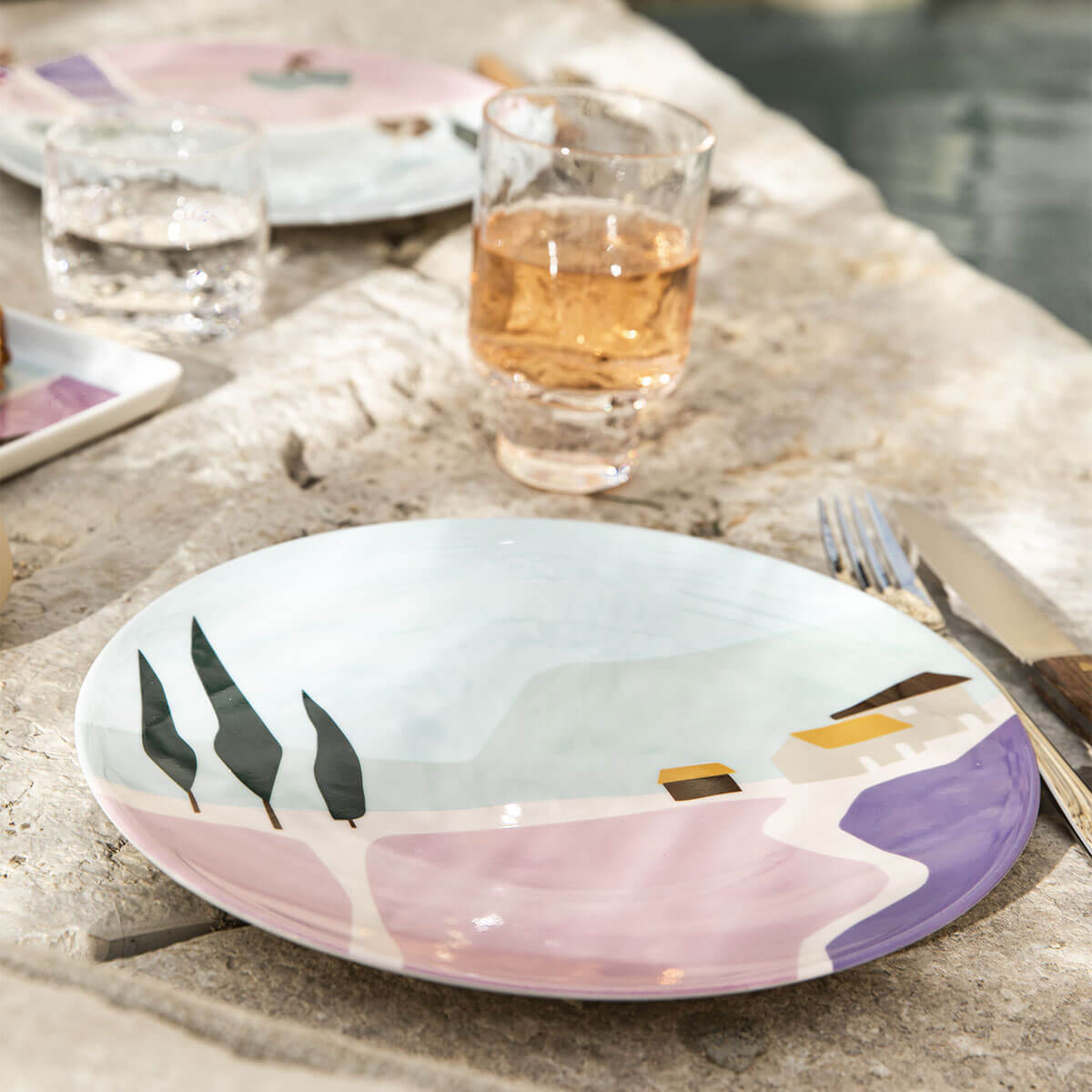 DESTINATION SUD Set of 6 dessert plates 23 cm