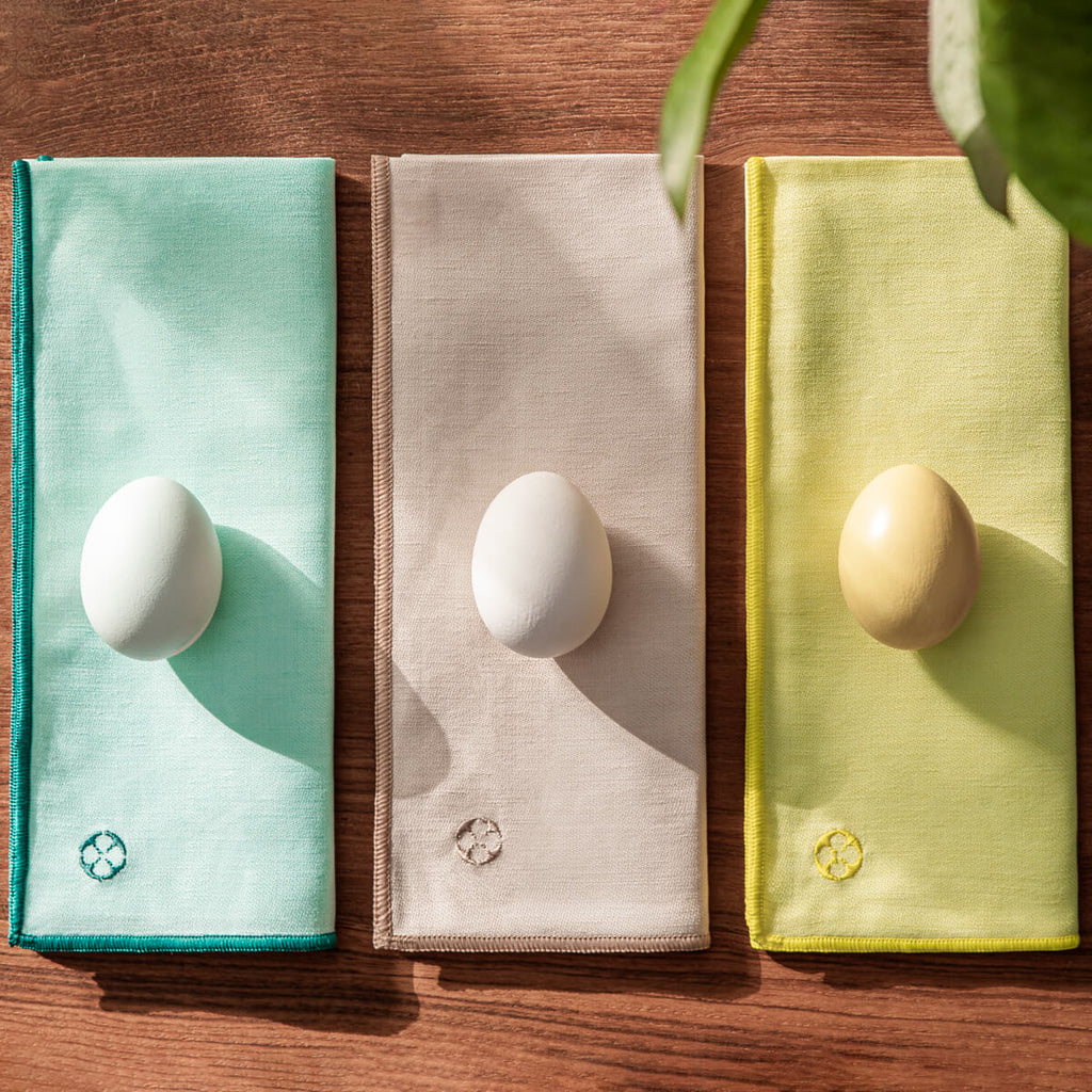 NUANCES COTON & LIN NUDE Lot de 4 serviettes 50 x 40 cm