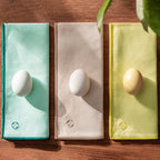 NUANCES COTON & LIN JAUNE PALE Lot de 4 serviettes 50 x 40 cm